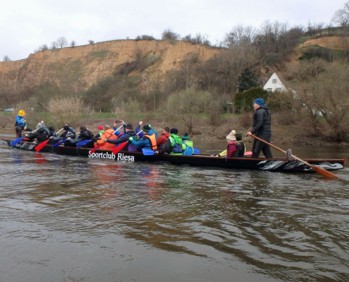 Drachenbootfahrt 26.03.2023 auf der Elbe von Meißen nach Riesa, Foto: Susanne Max